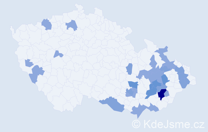 Jméno: 'Inocenc', počet výskytů 56 v celé ČR
