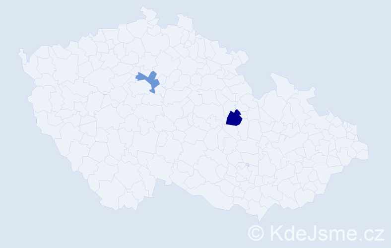 Jméno: 'Daniela Annette', počet výskytů 2 v celé ČR
