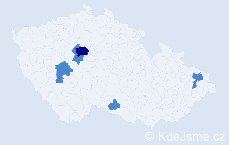 Jméno: 'Tereza Ella', počet výskytů 9 v celé ČR