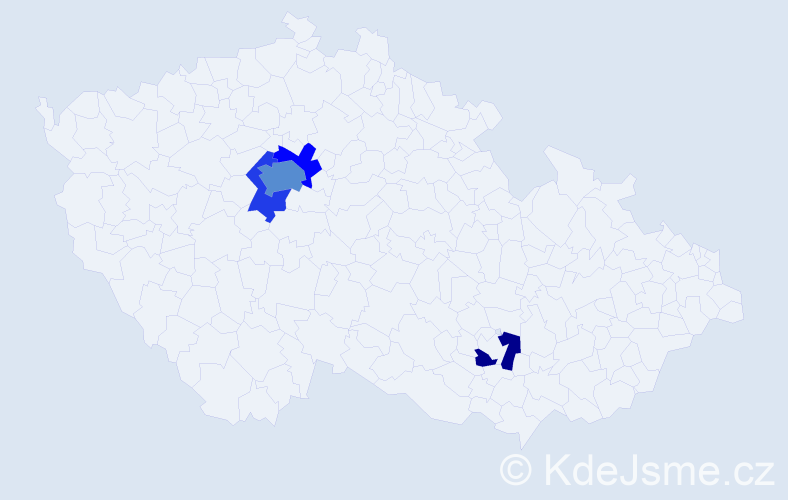 Jméno: 'Lamara', počet výskytů 8 v celé ČR
