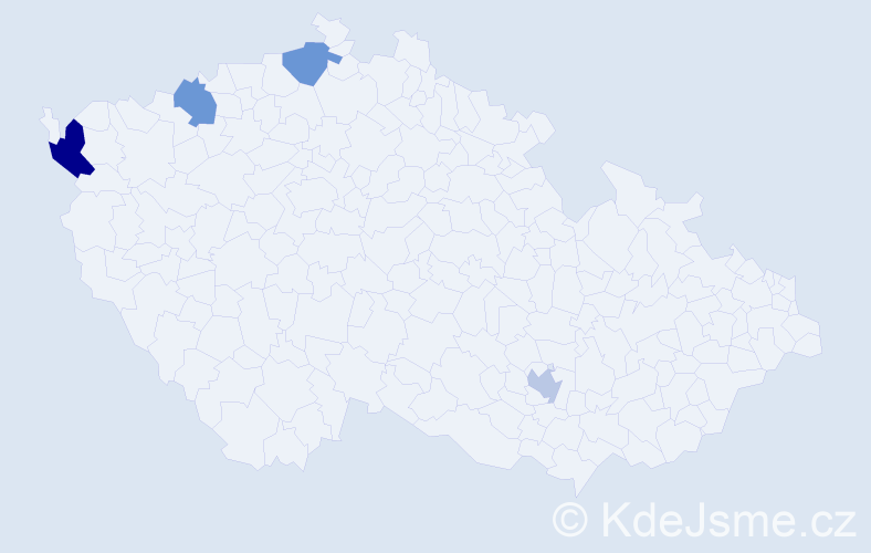 Jméno: 'Dinh Hien', počet výskytů 5 v celé ČR
