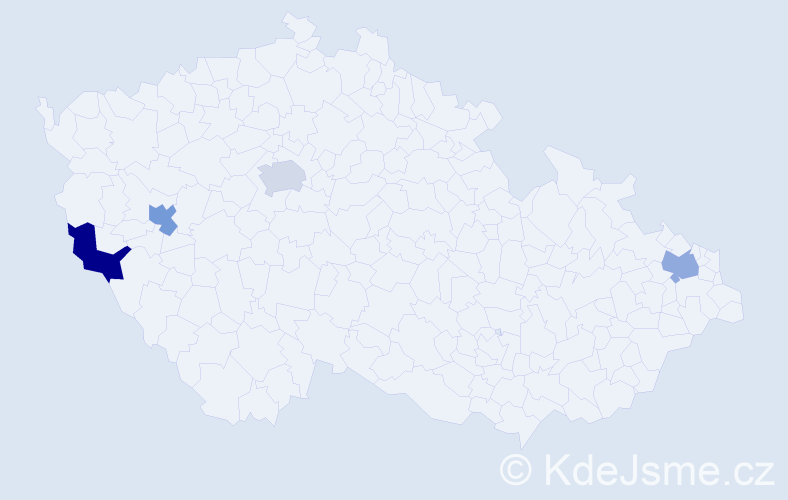 Jméno: 'Van Them', počet výskytů 4 v celé ČR