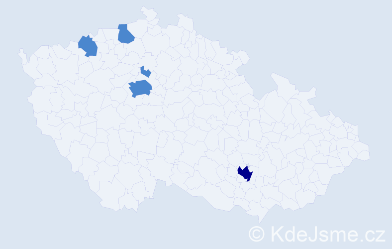Jméno: 'Stefani', počet výskytů 7 v celé ČR