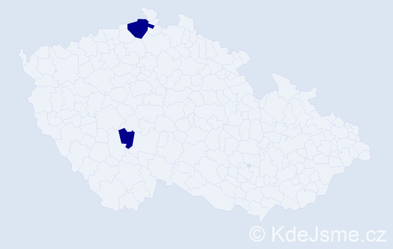 Jméno: 'Dinh Thien', počet výskytů 2 v celé ČR