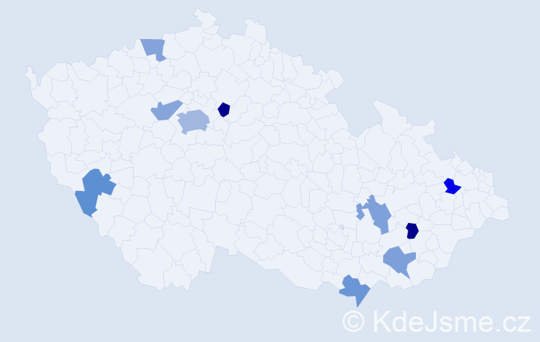 Jméno: 'Petro', počet výskytů 14 v celé ČR