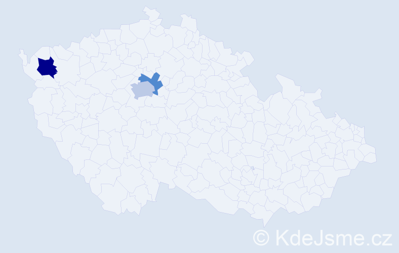 Jméno: 'Fathi', počet výskytů 5 v celé ČR
