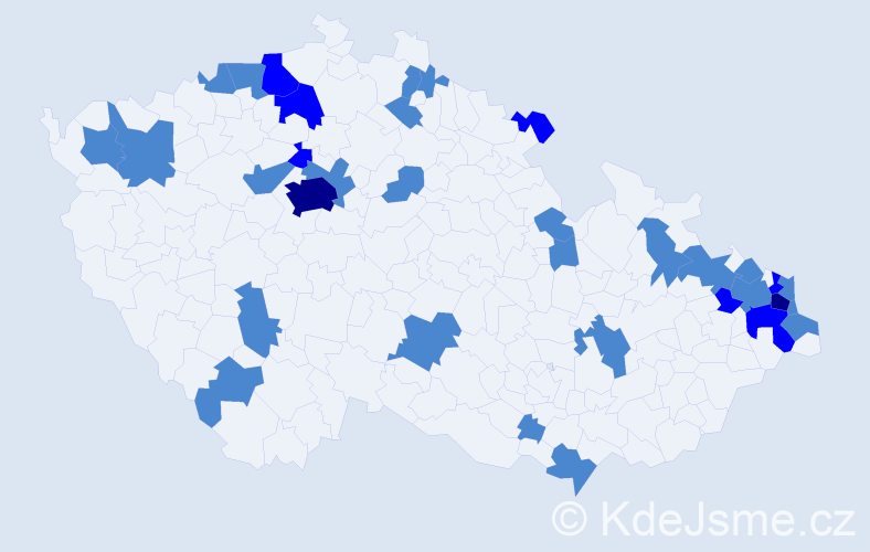 Jméno: 'Apolonia', počet výskytů 45 v celé ČR