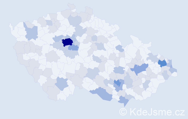 Jméno: 'Bibiana', počet výskytů 197 v celé ČR