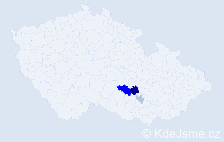 Jméno: 'Method', počet výskytů 3 v celé ČR