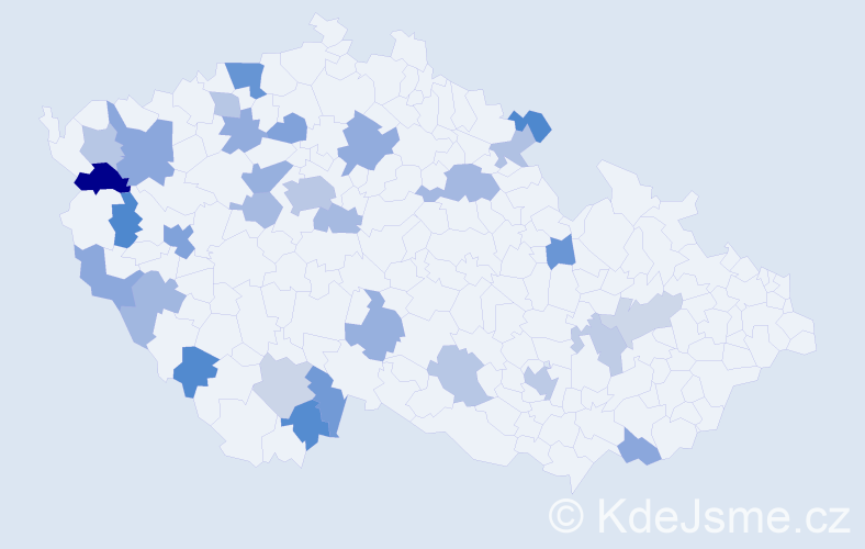 Jméno: 'Halyna', počet výskytů 52 v celé ČR