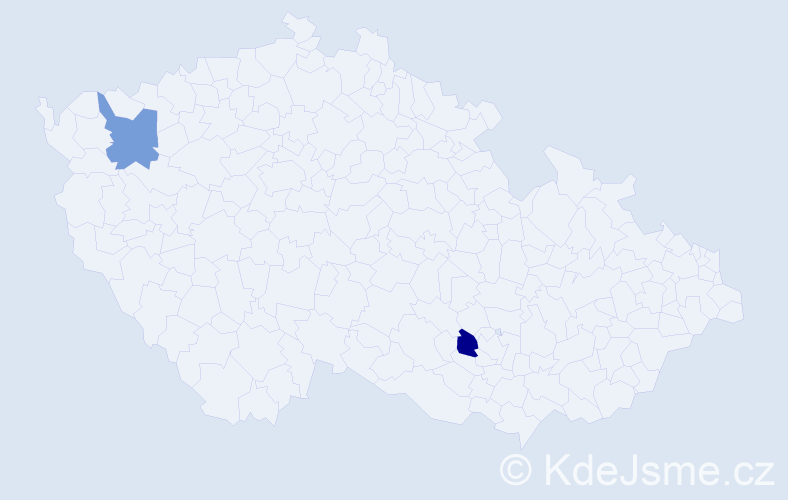 Jméno: 'Zelimchan', počet výskytů 2 v celé ČR