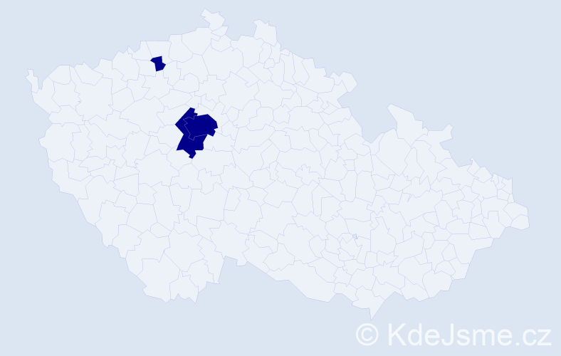 Jméno: 'Jianmin', počet výskytů 3 v celé ČR