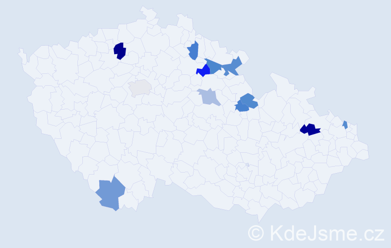 Jméno: 'Leokadia', počet výskytů 14 v celé ČR
