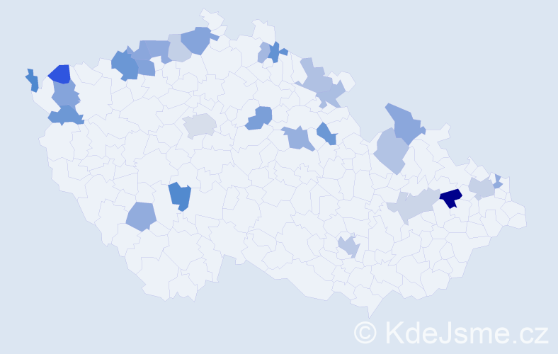 Jméno: 'Steve', počet výskytů 41 v celé ČR