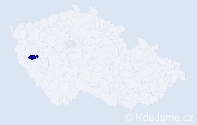 Jméno: 'Theodosie', počet výskytů 2 v celé ČR
