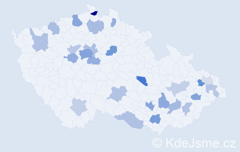 Jméno: 'Timur', počet výskytů 47 v celé ČR