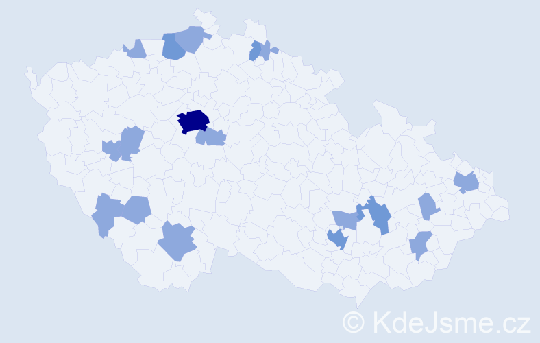 Jméno: 'Karola', počet výskytů 27 v celé ČR