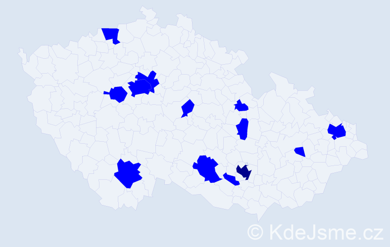 Jméno: 'Elinor', počet výskytů 14 v celé ČR