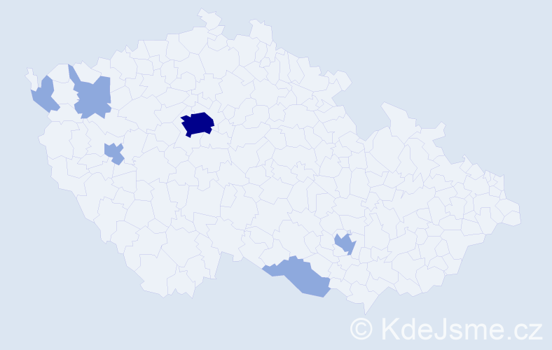 Jméno: 'Victoriya', počet výskytů 11 v celé ČR