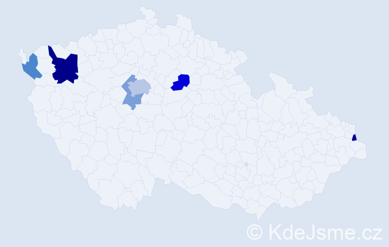 Jméno: 'Muslim', počet výskytů 10 v celé ČR