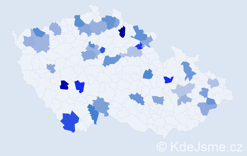 Jméno: 'Helenka', počet výskytů 56 v celé ČR