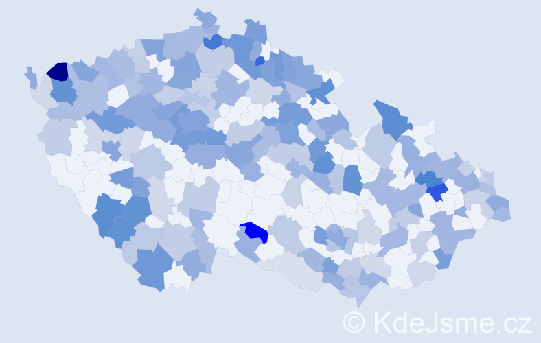 Jméno: 'Vendelín', počet výskytů 372 v celé ČR