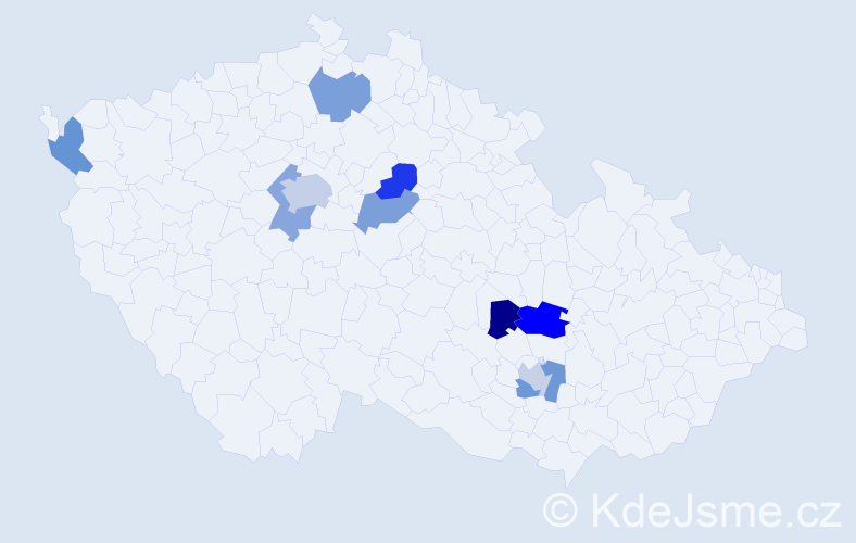 Jméno: 'Réka', počet výskytů 13 v celé ČR