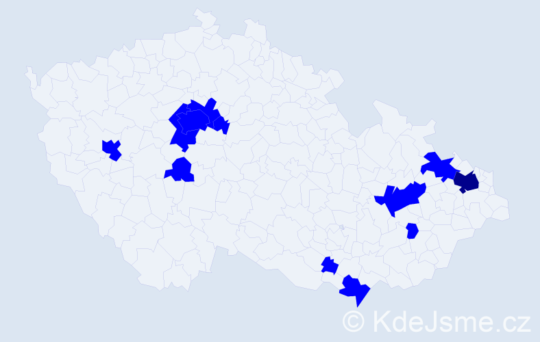 Jméno: 'Vojtěch Pavel', počet výskytů 13 v celé ČR