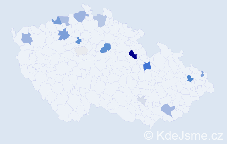 Jméno: 'Kalman', počet výskytů 16 v celé ČR
