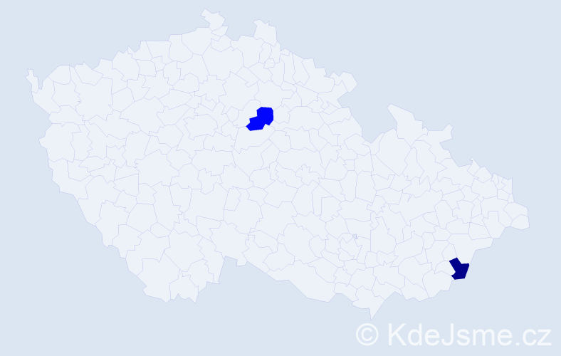 Jméno: 'Nicolas Karel', počet výskytů 2 v celé ČR