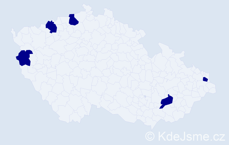 Jméno: 'León', počet výskytů 5 v celé ČR