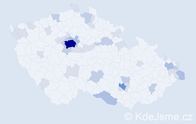 Jméno: 'Klara', počet výskytů 84 v celé ČR