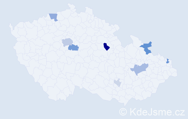 Jméno: 'Meri', počet výskytů 11 v celé ČR