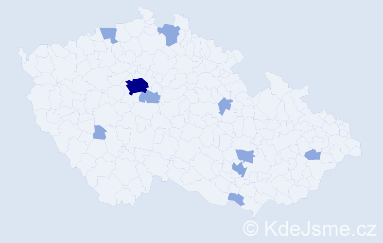 Jméno: 'Loreta', počet výskytů 19 v celé ČR
