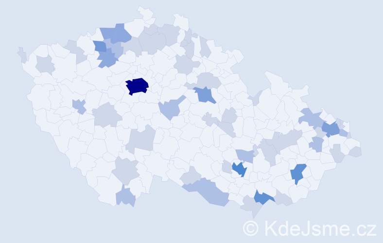 Jméno: 'Ria', počet výskytů 108 v celé ČR