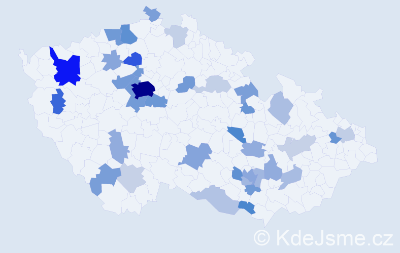 Jméno: 'Timur', počet výskytů 124 v celé ČR