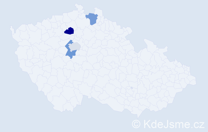 Jméno: 'Darima', počet výskytů 4 v celé ČR