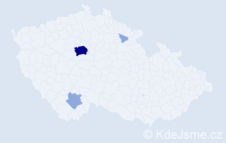 Jméno: 'Gulmira', počet výskytů 10 v celé ČR