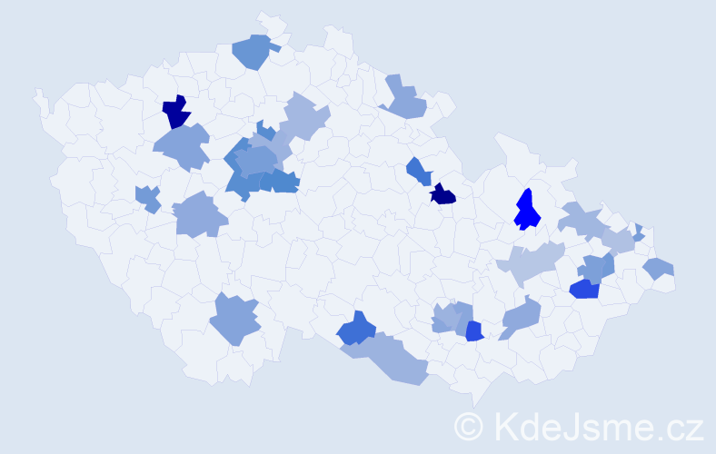 Jméno: 'Mateo', počet výskytů 57 v celé ČR