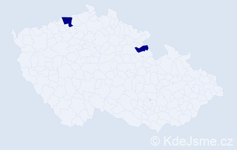Jméno: 'Anděl', počet výskytů 2 v celé ČR