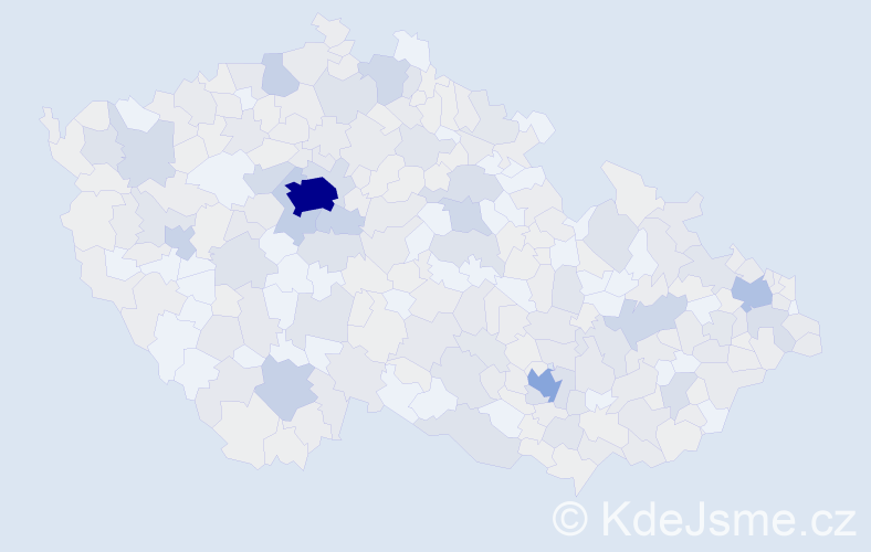 Jméno: 'Theodor', počet výskytů 843 v celé ČR