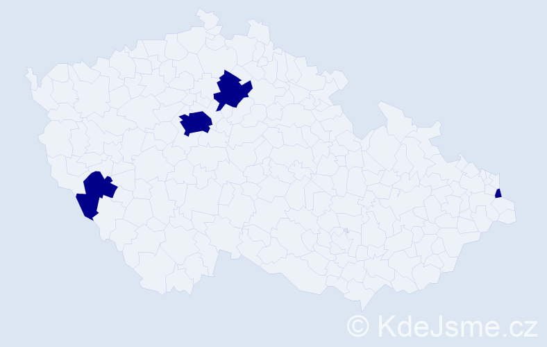 Jméno: 'Van Kieu', počet výskytů 4 v celé ČR
