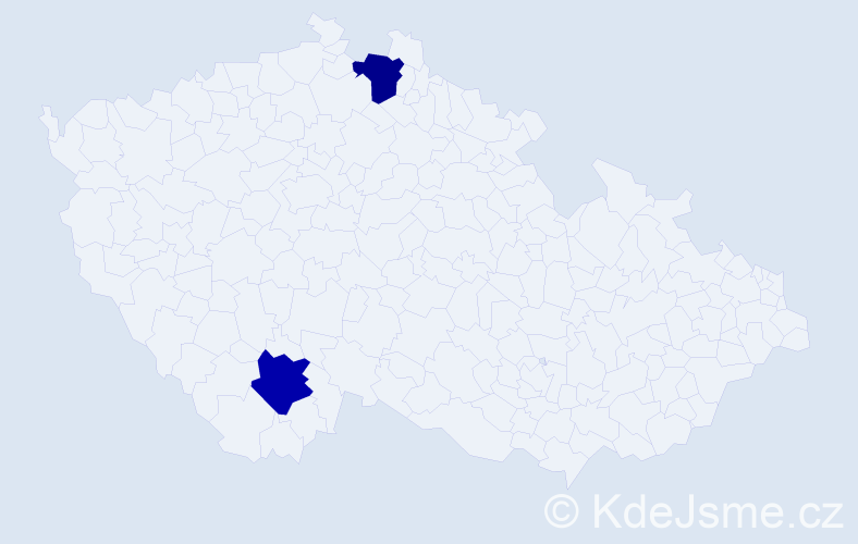 Jméno: 'Aldar', počet výskytů 2 v celé ČR