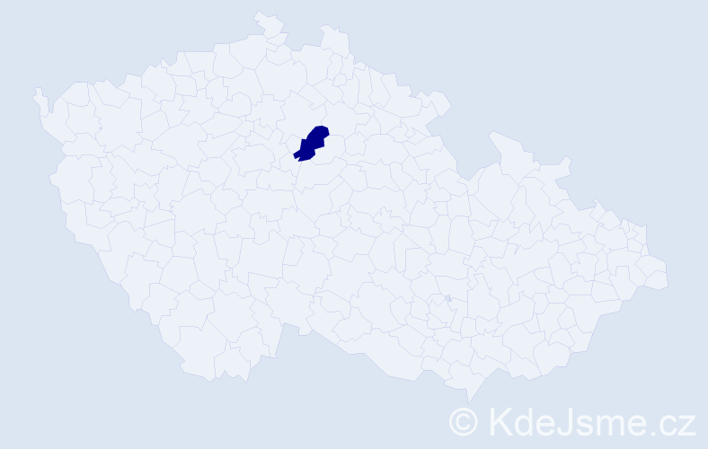 Jméno: 'Xiangang', počet výskytů 1 v celé ČR