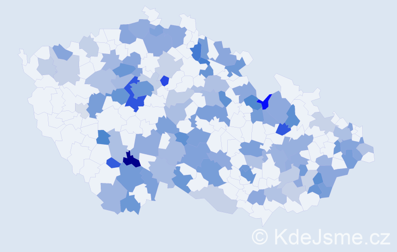 Jméno: 'Kvido', počet výskytů 186 v celé ČR