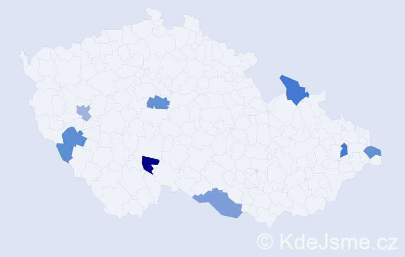 Jméno: 'Ioan', počet výskytů 8 v celé ČR