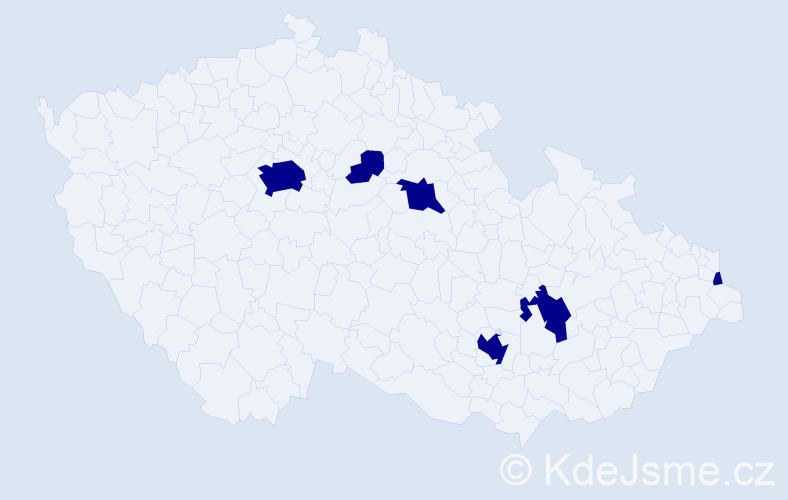 Jméno: 'Lilja', počet výskytů 6 v celé ČR