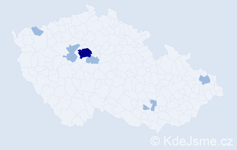 Jméno: 'Molly', počet výskytů 10 v celé ČR