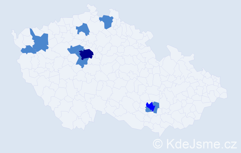 Jméno: 'Dosya', počet výskytů 12 v celé ČR