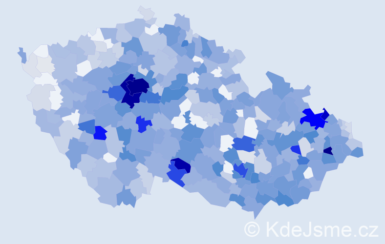 Jméno: 'Prokop', počet výskytů 1303 v celé ČR